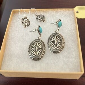 Two pair of earrings from Boot Barn